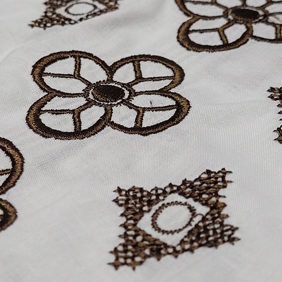 Tory Burch tunic peasant embroidered cotton travel top - Picture 10 of 12